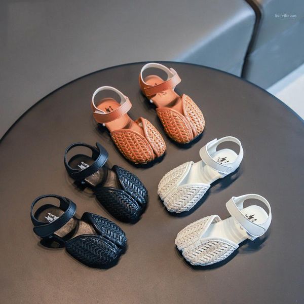 

korean style kids sandals for girls summer fashion children beach sandals 3 color toddler baby shoes casual footwear1, Black;red