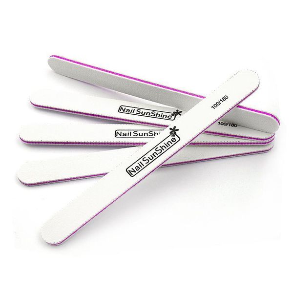 

10pcs/lot double-sided sandpaper nail file for gel nails 180/240 100/180 professional manicure buffer pedicure na jllvxf