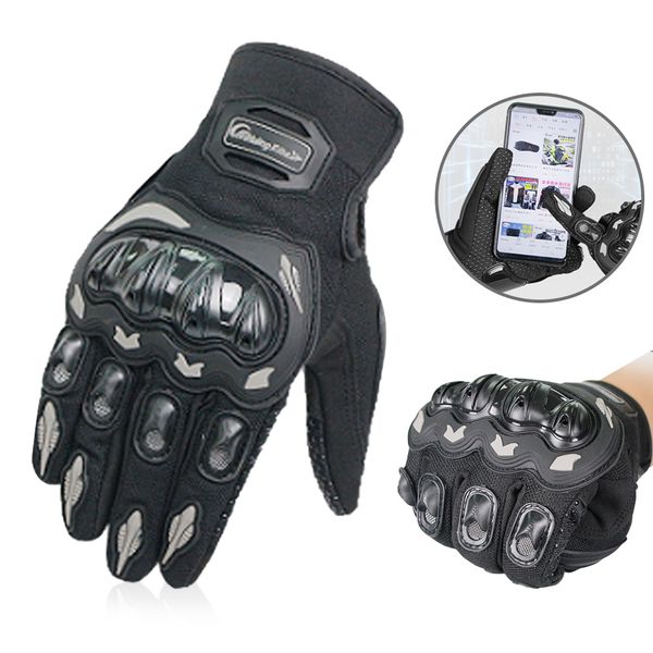 

cycling motorcycle glove guantes moto touch screen full finger breathable powered motorbike racing riding gloves summer