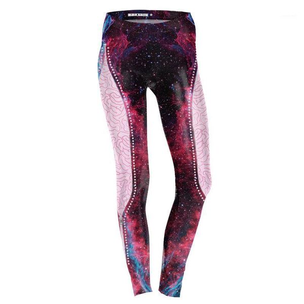 

jigerjoger 2020 winter new color 3d digital print ankle full length plus size xl girls leggings dark purple side panel jeggings1, Black;blue