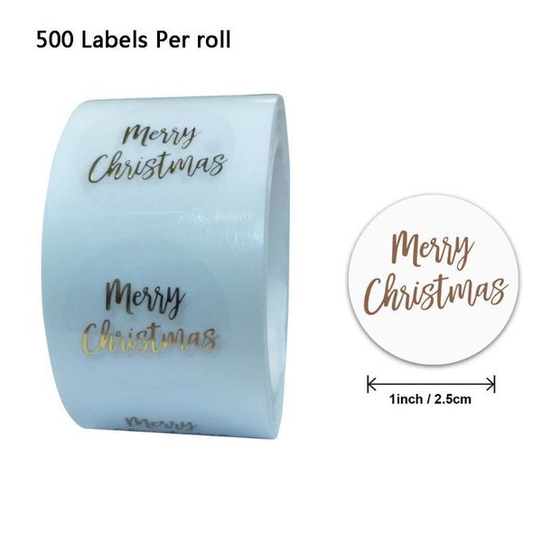 

merry envelope 500pcs christmas stickers round transparent gift cards seal label