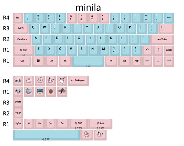 

keyboards idobao miami original keycap blue series, 96 84 64 minila mechanical keyboard