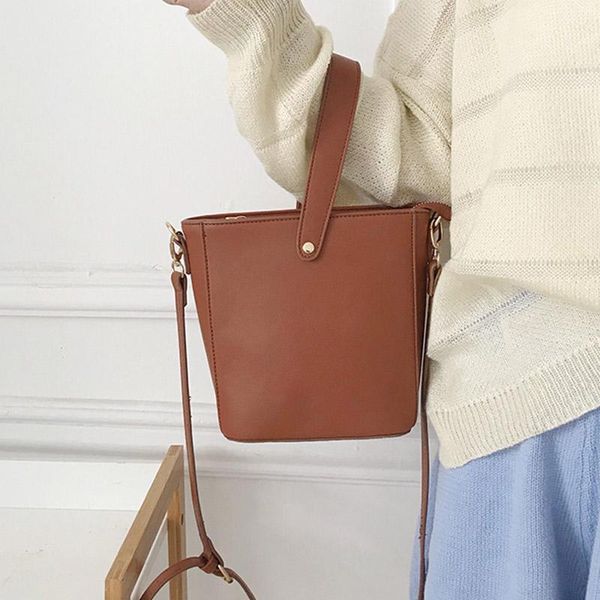 

fashion women handbag small female cute vintage bucket bag girl messenger shoulder bag pu leather crossbody bags bolsa totes