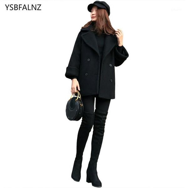 

abrigos mujer invierno 2020 black woolen coat women winter fashion mid-length woman jacket autumn korean chaquetas para mujer1
