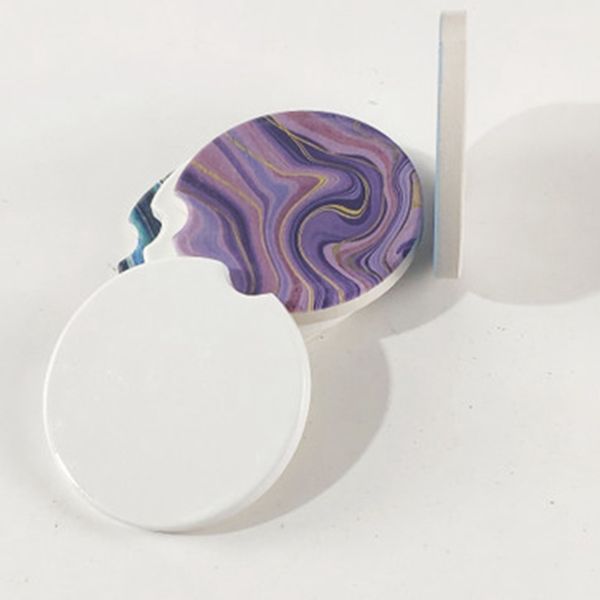 

sublimation blank car ceramics coasters 6.6*6.6cm transfer printing coaster blank consumables materials factory price eea2086-1