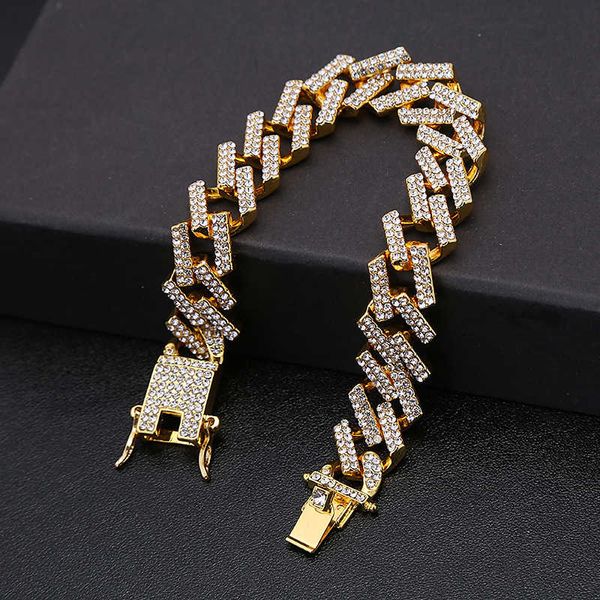 

jewelry trendsetter hip hop accessories diamond cuba chain bracelet, Silver