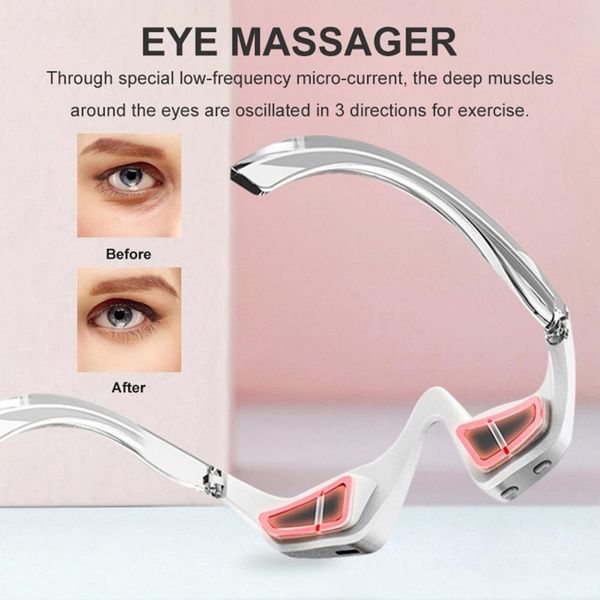 EMS Mikrostrom-Rotlichttherapie, Augen-Relax-Massagegerät, Maske, Müdigkeitslinderung, Falten, Augenringe, Entferner, Hautstraffung