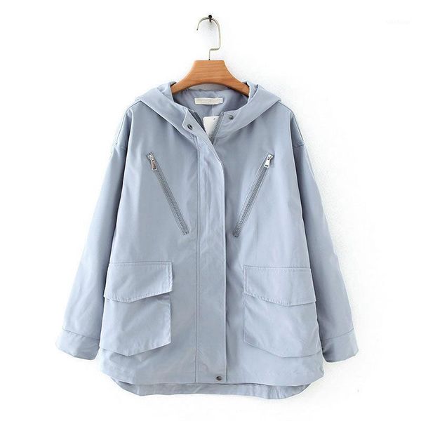 

women's jackets 2021 spring women jacket autumn casual coat woman hooded zipper plus size 4xl outerwear1, Black;brown