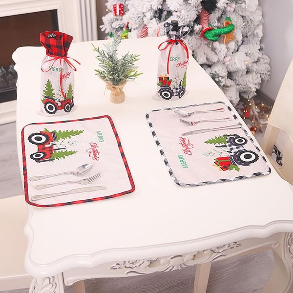 

fengrise placemat merry decor for home christmas table ornaments navidad 2020 xmas gifts new year 2021