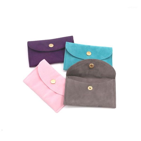 

gift wrap 2pcs/lot small folded velvet bags 9.5x6cm party favor earrings jewelry packaging nice charms jewellry storage bag1