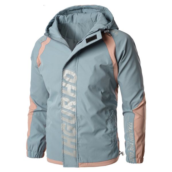 

2021 hooded mens windbreaker autumn new fashion men quality waterproof pilot jacket coats male clothing 5xl zsrz, Black;brown