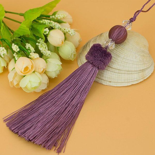 

wholesale 6pcs lot 12cm tassel with hanging rope silk sewing tassels trim decorative key tassel for curtains home decoration h bbycpc