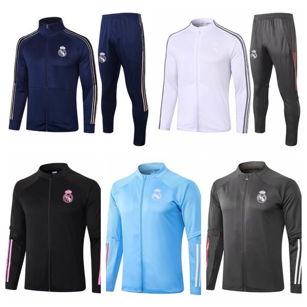 

real madrid mens sportwear vázquez jacket 20 21 uniform tracksuit soccer nacho ramos football coat modric pre-match clothing training shirt, Gray