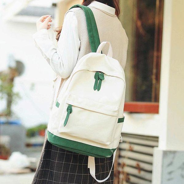 

women's both shoulders package pure hit color small fresh travelling bag girl anti theft backpack