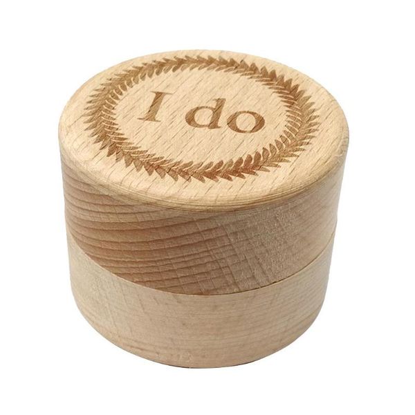 

gift wrap personalized rustic wedding wooden ring box jewelry bearer rinket storage holder diy home decoration drop ship