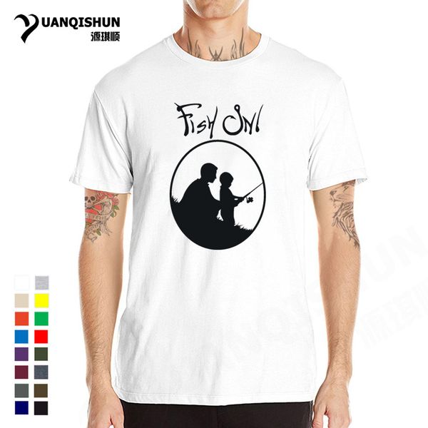 

fish on fashion print father teaches kids fishings 2018 novelty boutique funny short sleeves tees sport hooded sweatshirt hoodie men t shirt