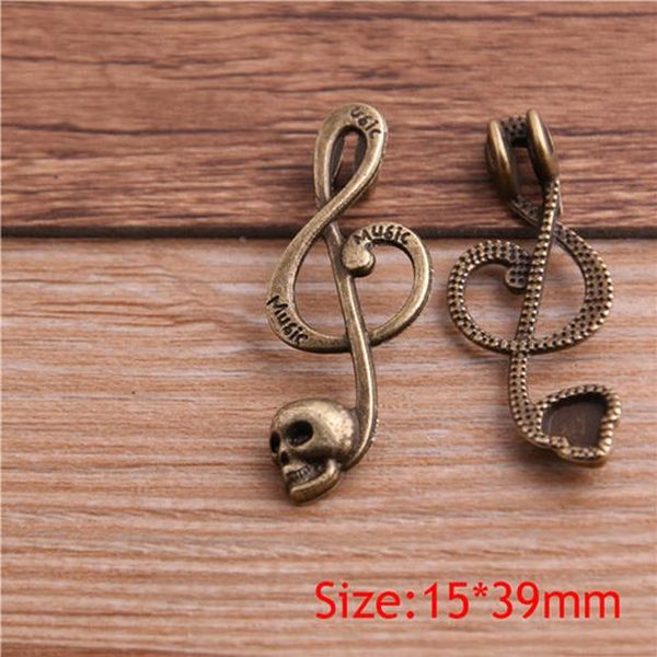 

10pcs lot 1539mm металл способ сплава цинк череп musical note подвесок подвеска ювелирные изделия подвеска makings оптовая wmtedt otsweet, Bronze;silver