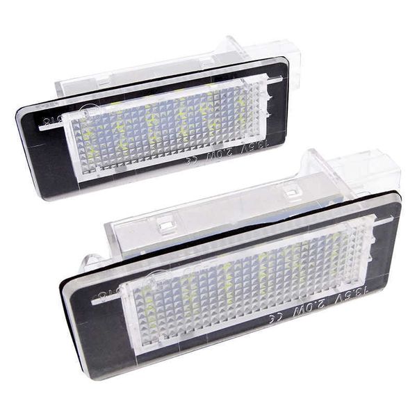 

new 2 pcs 18smd led number license plate light for renault espace iv scenic ii iii laguna fluence captur modus fl dacia duster lodgy car