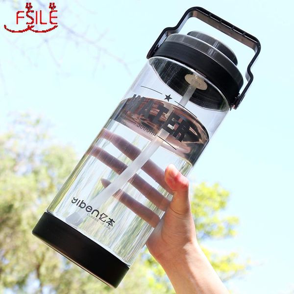 

bpa емкость ручки пластиковые воды для кемпинга большой бутылки соломы спорт drinkware фитнес бутылки бесплатное обучение с 3000ml wmtwuq