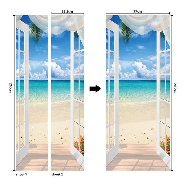 

beautiful home decor wallpapers for living room wooden door art door decoration sticker self stick renew home improvement 3d murals
