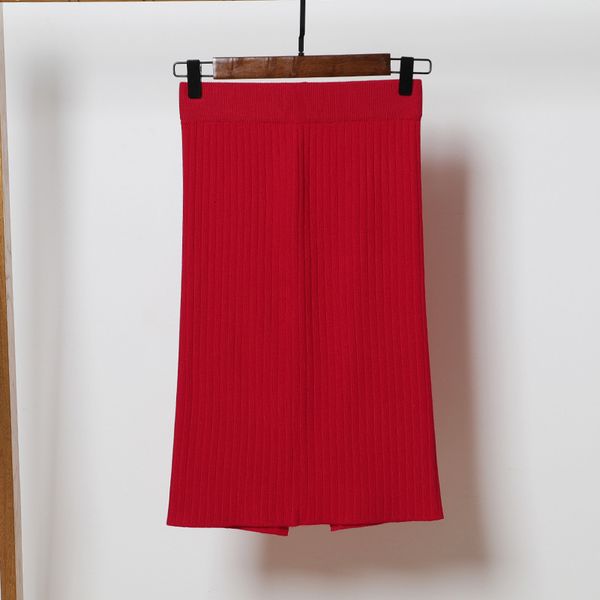 

2021 new glitter high waist women knitted spring autumn fashion rib elegant midi female casual skirt j2ls, Black
