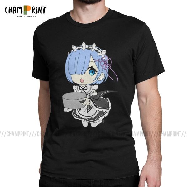 

sport men's rem chibi t shirt re: zero kara hajimeru isekai seikatsu cotton clothes vintage round neck tee shirt 4xl 5xl 6xl t-shirts