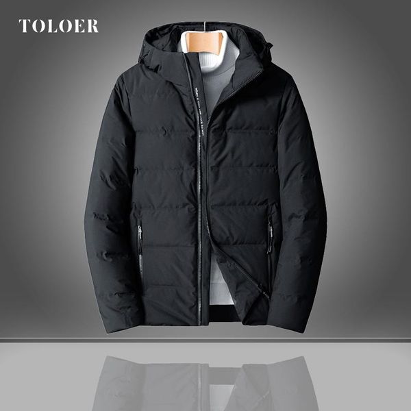 

мужчины пуховик бекеша толстой теплый с капюшоном мужской верхняя одежда повседневной плюс размер 8xl мужчины пальто белой уткой вниз jakcet, Black