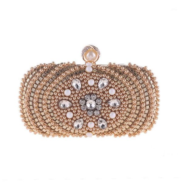 

evening bags rhinestones bling day clutch diamonds beaded metal chain shoulder messenger purse party wedding bag1