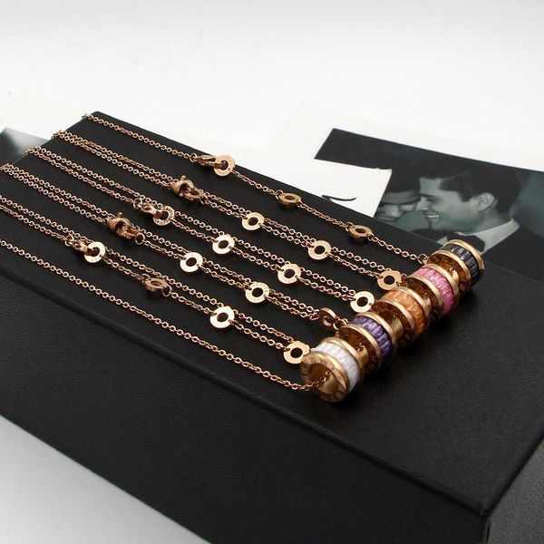 

женщины ювелирных изделий розового золота цвета круглого кристалл ожерелье для женщин цепи воротник римских цифр коротких ожерелий k0037-2 w, Silver