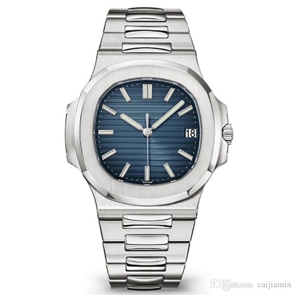 

new fashion watch men automatic watches silver strap blue stainless mens automatic mechanical waterproof wristwatch montre de luxe gift, Slivery;brown