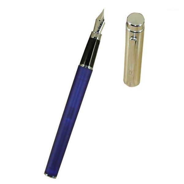 

acmecn school students fountain pen satinless steel cap semi metal calligraphic pen back to school liquid ink with converter1