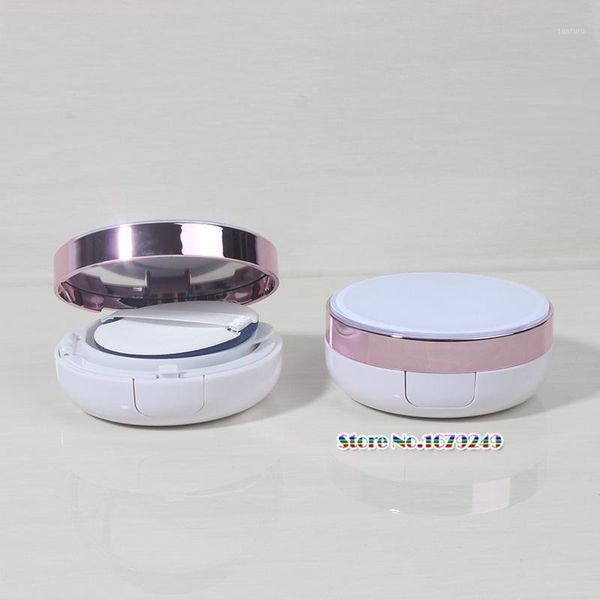 

pink edge empty cosmetic bb/cc cream case container puff air cushion box with sifter mirror honeycomb sponge 50pcs/lot1