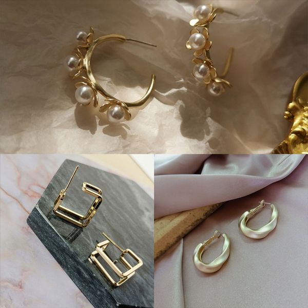 

yrdt fashion woman charms girl moon and star dangle earrings clasp hoop earring luxury jewelry accessories chrome earring diopside for, Golden
