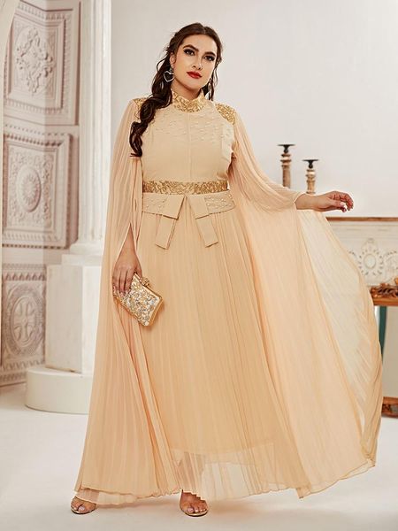 

2020 abaya long summer autumn womens ruched ladies dresses large plus size mesh stitching fashion elegant maxi dress, Black;gray