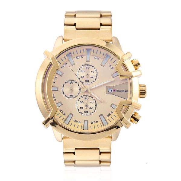 

men's watch local tyrant polarized gold dz dial watch military stainless steel chronograph, Slivery;brown