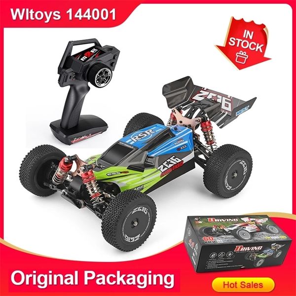 WLTOYS 144001 1/14 2.4G Racing RC Автомобиль 4WD Высокоскоростной Пульт дистанционного управления Модели автомобиля Игрушки 60 км / H Обеспечение качества для детей 220315