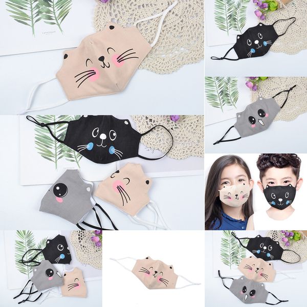 

mask spring children's summer thin cotton section dustproof breathable boys and girls washable masks cartoon sunscreen a odnkr