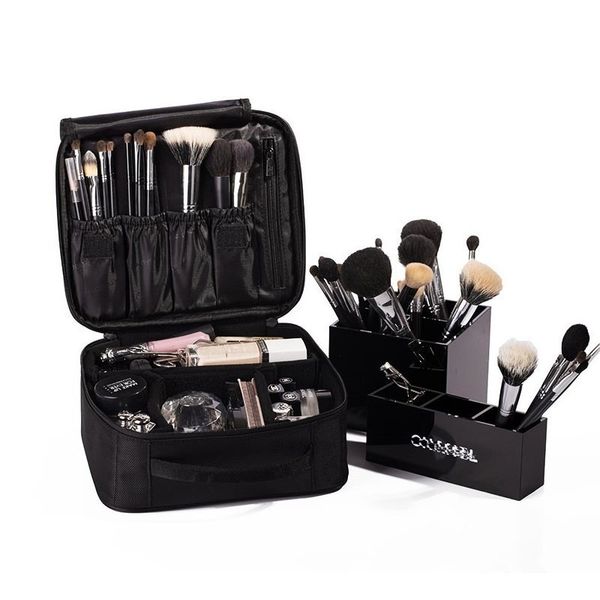 

cosmetic bag case beautician waterproof makeup bag travel organizer make up box professional women make up tas y200714, Blue;pink