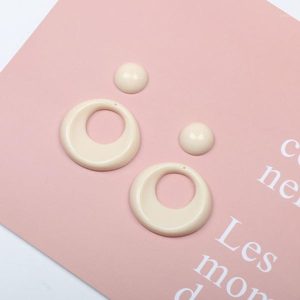 

10set/sets resin charms pendant smoot round circle for diy earrings jewelry pendant making finding accessories1, Golden;silver