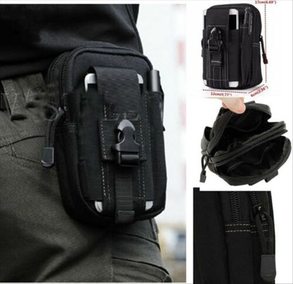 

2019 waterproof nylon tactical waist bag black nylon outdoor sport pack pouch military camping hiking bag belt bag