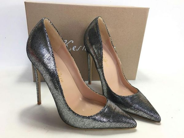 

dress shoes keshangjia heels pumps silvery spring pointed toe concise fashion size 35-44 womens shoes1, Black