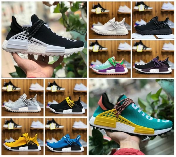 

nmd human race shoes pharrell williams men women shoes sample yellow black nerd black new sneakers