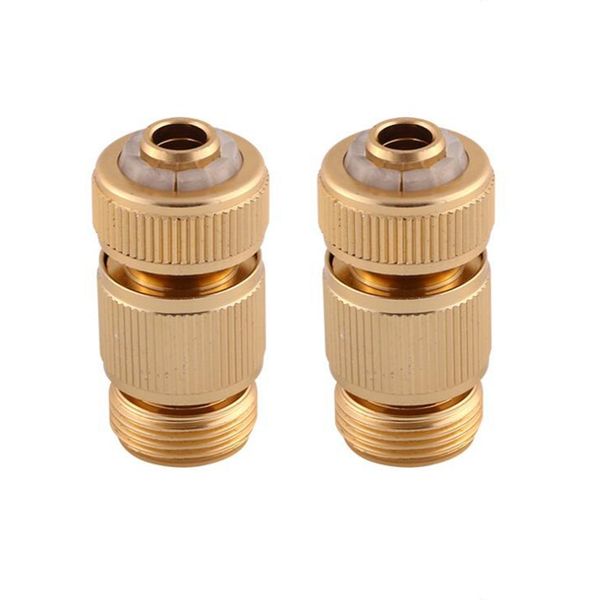 

2 pcs / set 4 points garden water pipe 1/2 pure copper quick water connection