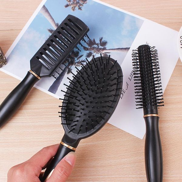 

1pc comb salon air cushion for anti static women roller spa hair oval massage curly hairbrush scalp yxlcxy rimmer, Silver