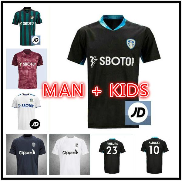 

20 21 hernandez baker soccer jerseys 2020 2021 camiseta de fútbol costa alioski phillips bamford clarke meslier men kids football uniforms, Black;yellow