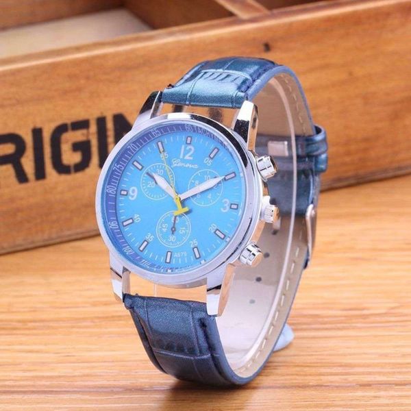 

leisure eyes geneva three belt men's quartz pendulum watch fu0l, Slivery;brown