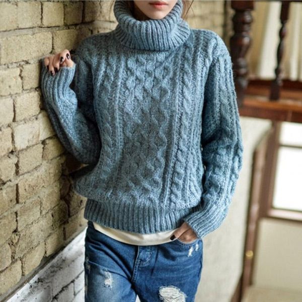 

women's sweaters oversized sweater pull femme turtleneck ugly christmas women 2021 korean winter knitted jumper sueter pullover clothin, White;black