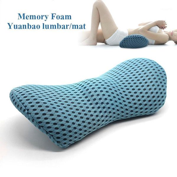

slow back memory cotton physiotherapy lumbar pillow, multi-functional waist cushion for sleeping office driving etc ingot shape1