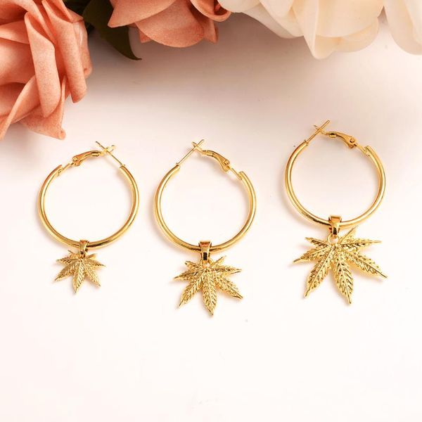 

africa gold round drop earring women party gift cannabiss marijuan leaf charms girls wedding bridal charms, Silver