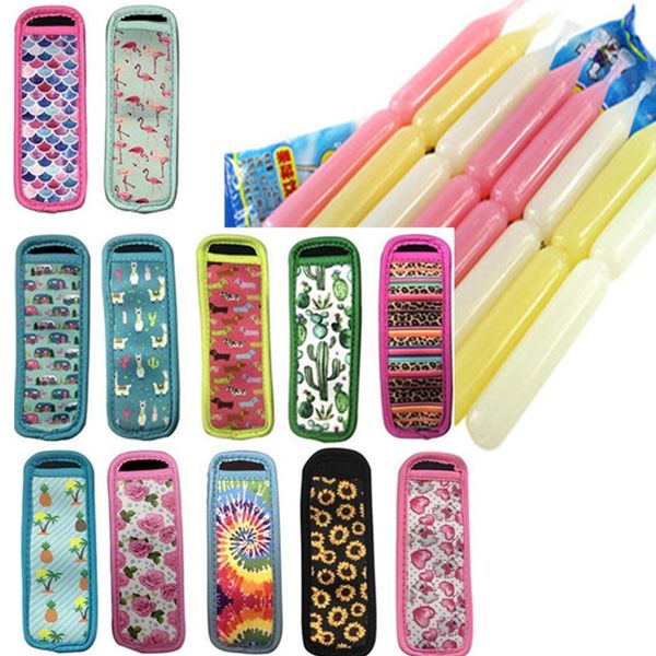 

neoprene popsicle bags antiing er popsicle holder reusable ice pop sleeves floral sunflower flamingo unicorn tie dye colors f92902